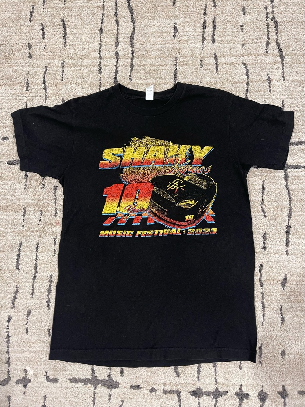 READ Shaky Knees 2023 10th Anniversary tshirt Atlanta Music Festival Sz S Black